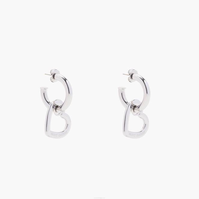 les créoles double cœur charmées Marc Jacobs R8NP443