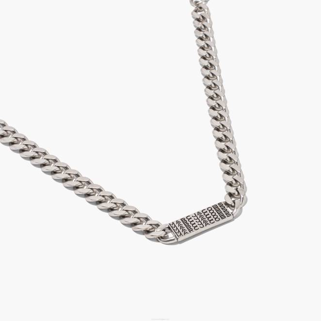 le collier de chaîne d'identification de monogramme de code-barres Marc Jacobs R8NP418
