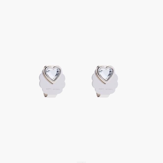 les boucles d'oreilles puces cœur charmé Marc Jacobs R8NP442