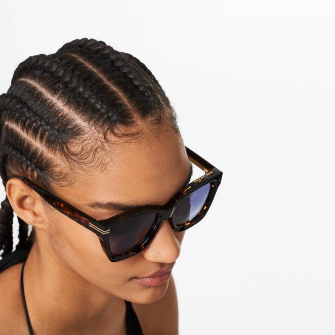 lunettes de soleil carrées oversize à bordure iconique Marc Jacobs R8NP389