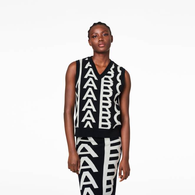 le gilet en maille monogramme Marc Jacobs R8NP512