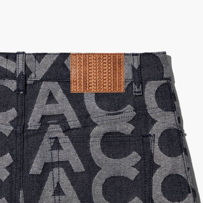 la minijupe en denim à monogramme Marc Jacobs R8NP509