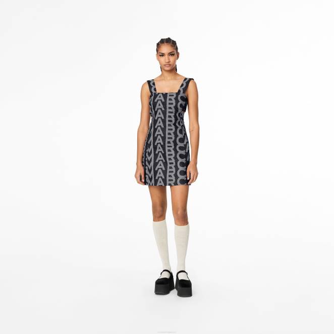 la robe à découpes en denim à monogramme Marc Jacobs R8NP505