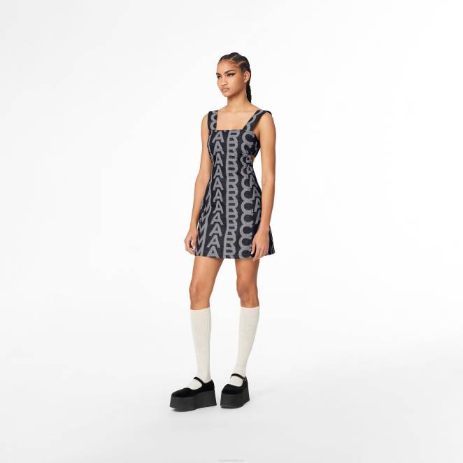 la robe à découpes en denim à monogramme Marc Jacobs R8NP505